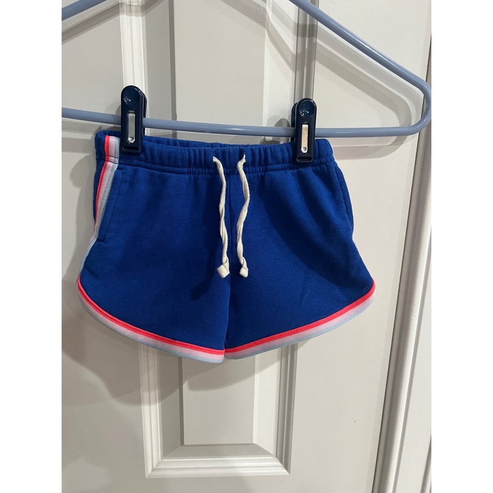 Old Navy Toddler Girls Blue French Terry Dolphin Shorts Striped Trim 2T